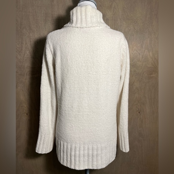 Merona Shawl Collar Cream Chenille Sweater - Picture 5 of 6